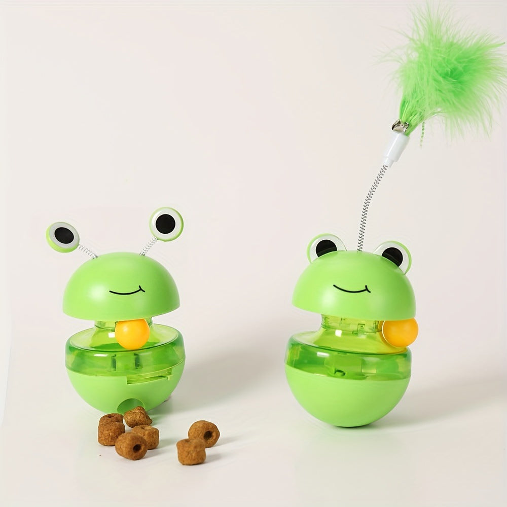 Pets Cat Toy Frog Tumbler Food Dropping Ball