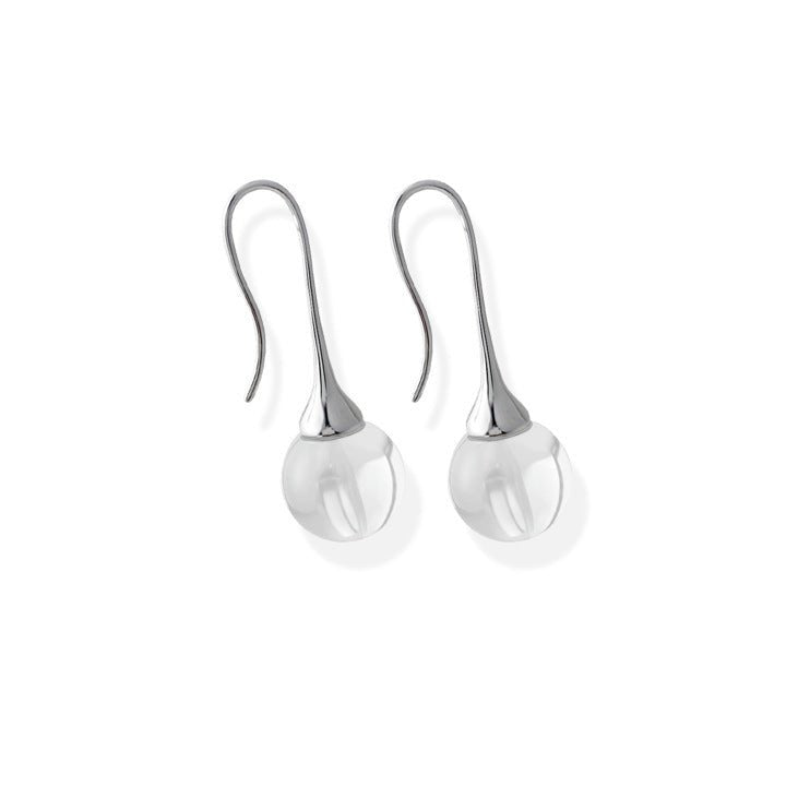 Crystal Round Beads All-match Earrings Women
