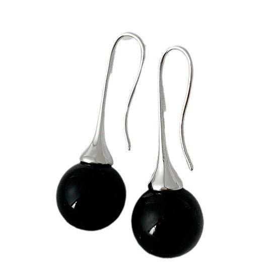 Crystal Round Beads All-match Earrings Women