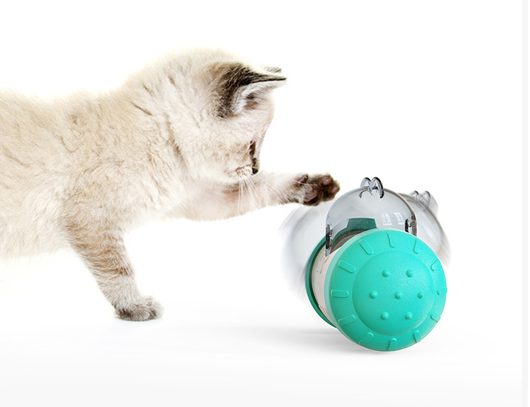 Funny Dog Treat Leaking Toy With Wheel Interactive Toy For Dogs Puppies Cats