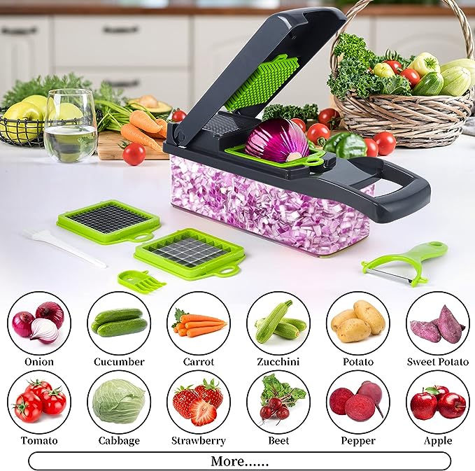 14-in-1 Vegetable Cutter, Chopper & Slicer