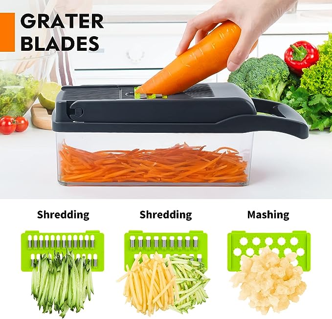 14-in-1 Vegetable Cutter, Chopper & Slicer